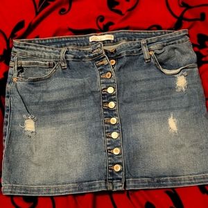 Kancan button up mini skirt